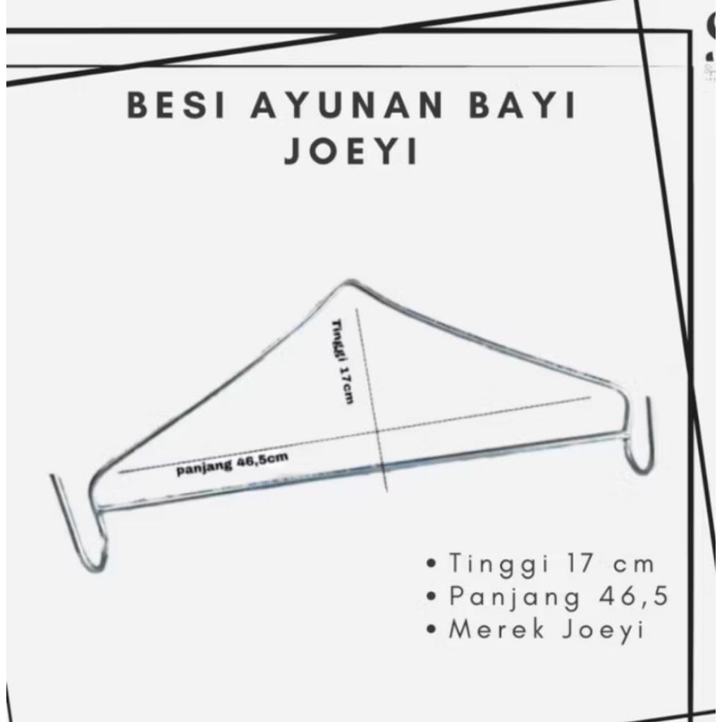 JOEYI BESI SEGITIGA/HANGER AYUNAN BAYI ANAK/BESI AYUNAN BAYI