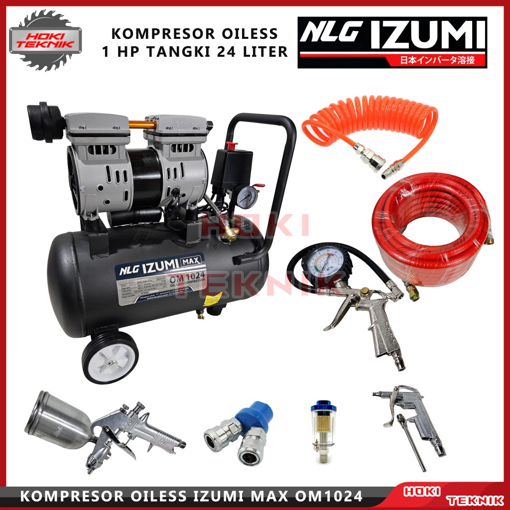 Paket Kompresor Izumi Max OM 1024 silent