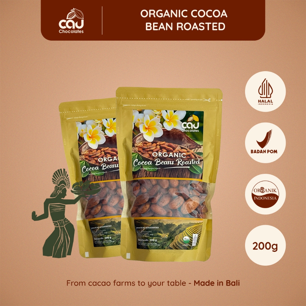

CAU CHOCOLATES - Cocoa Roasted Organic / Biji Kakao Organik - 200 gr
