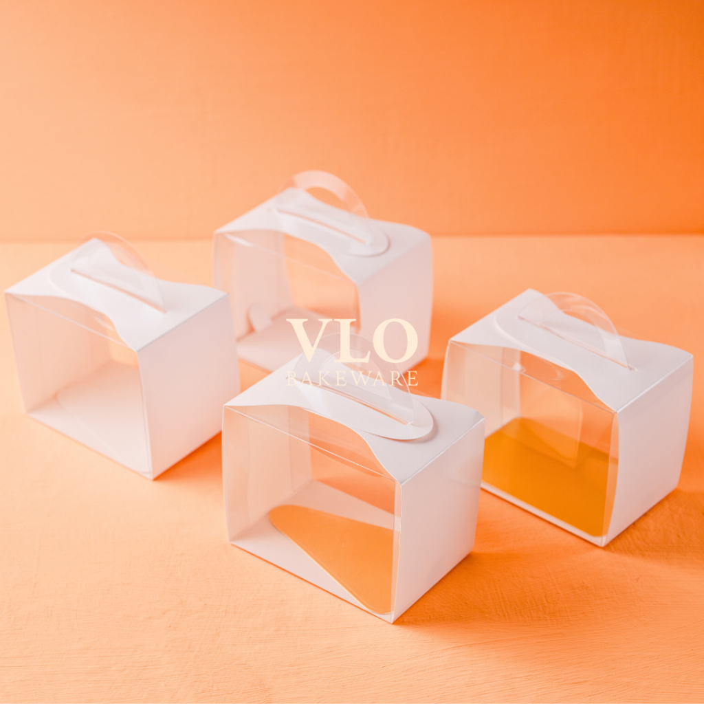 [1 SET ISI 10 PCS] Kotak kue mika kue slice korea | box mika kue slice premium