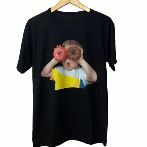 Baby face Donat KAOS ATASAN BAJU KAOS TSHIRT TUMBLR TEE