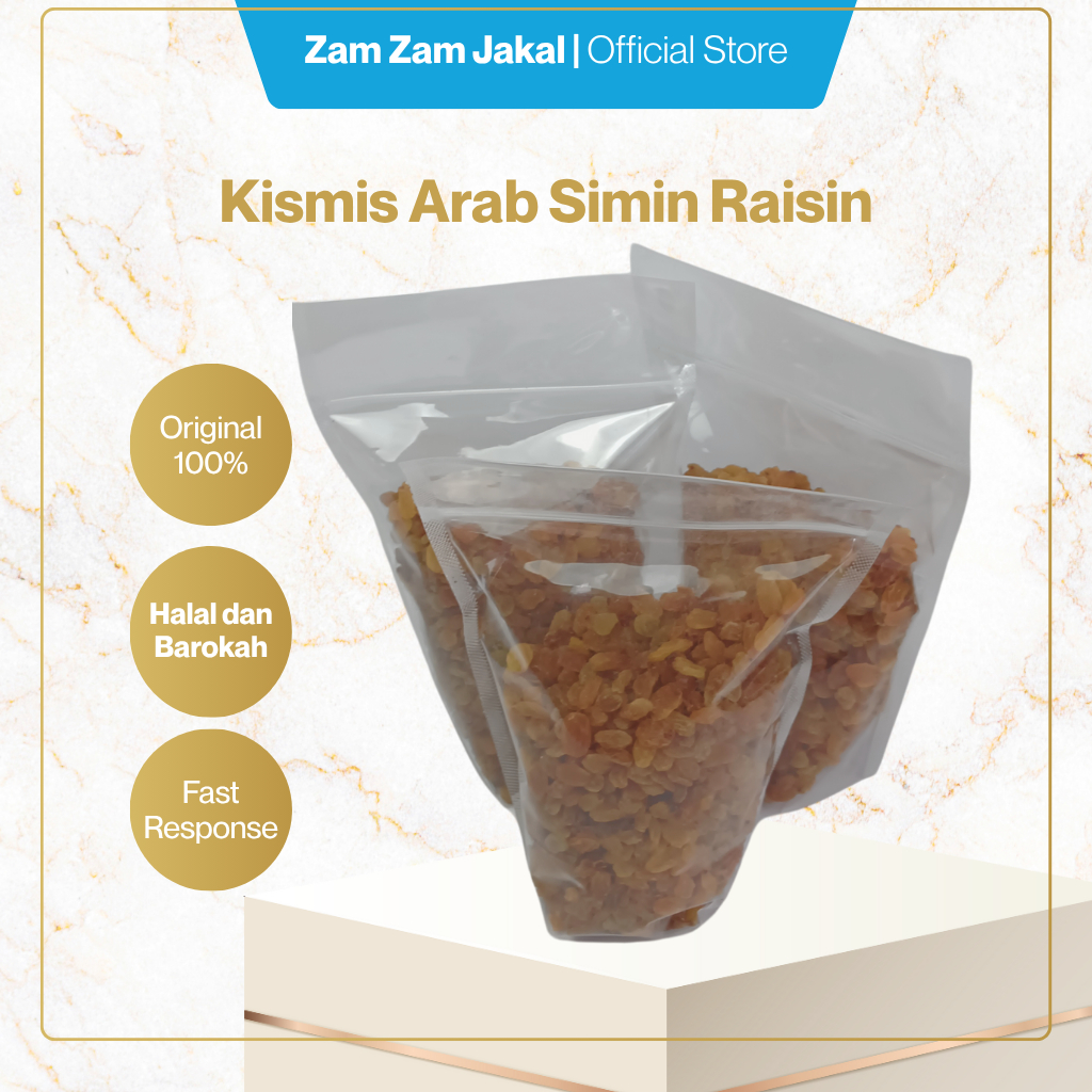 

Kismis Arab Simin Raisin 250 gram golden Manis Topping Campuran Oleh-oleh Haji Umroh