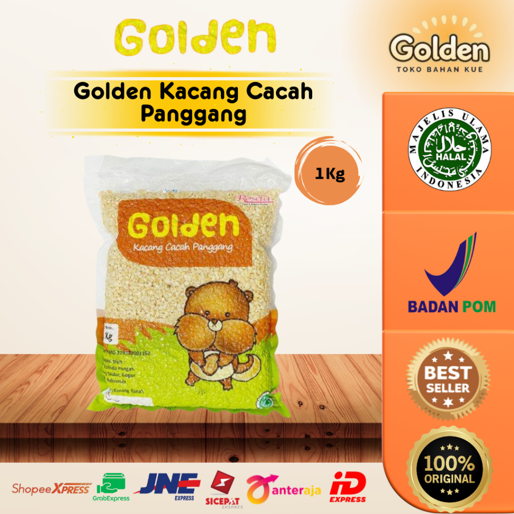 

Golden Kacang Cacah Panggang 1 Kg / Kacang Cacah Panggang Murah Premium