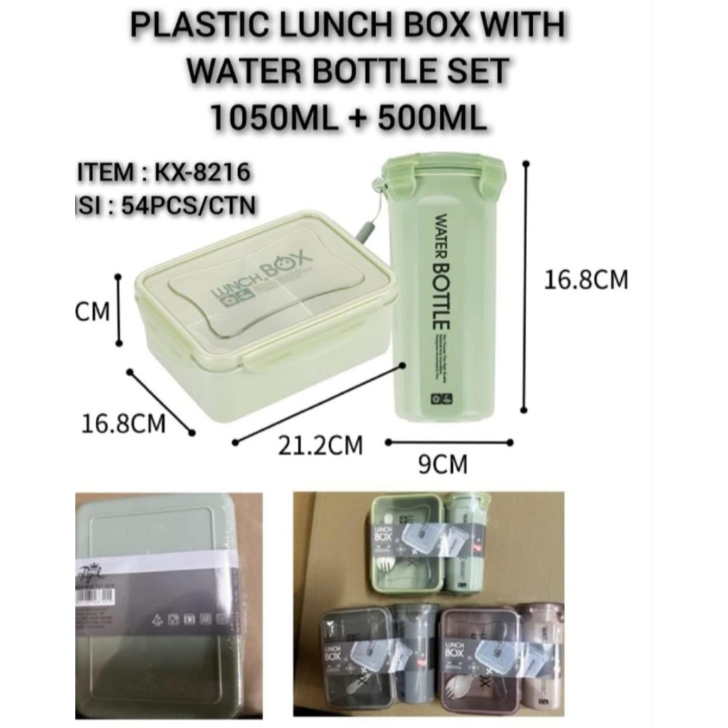 set tempat makan dan botol minum