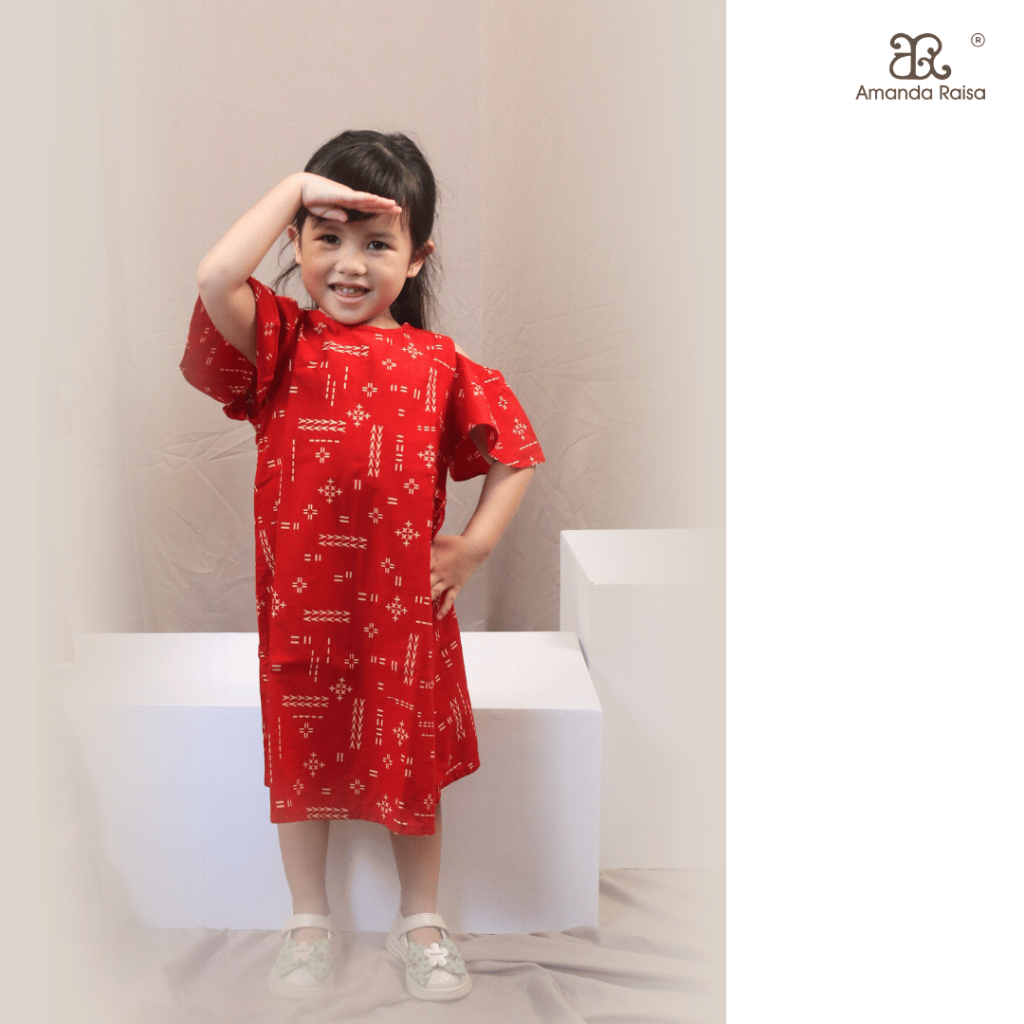 Dress Batik Anak Perempuan Sabrina Usia 5-6 tahun