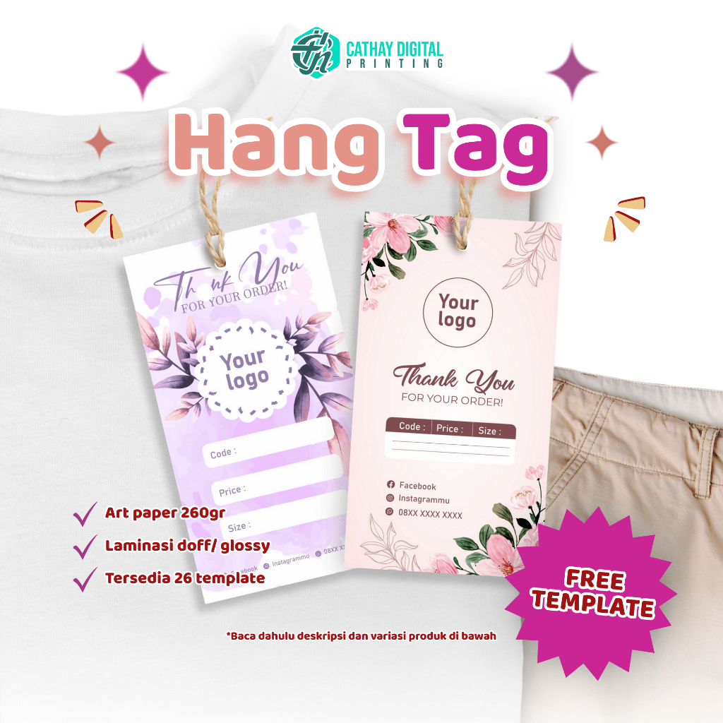 

Hangtag Label | Label Baju | Label Custom