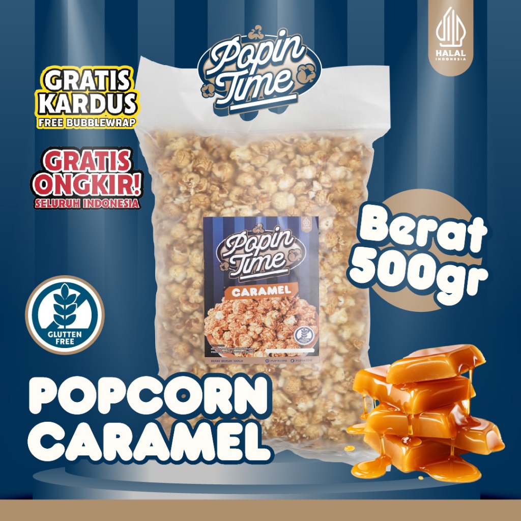 

PopinTime - Caramel 500gr | Camilan Manis Premium Renyah Tanpa Gluten