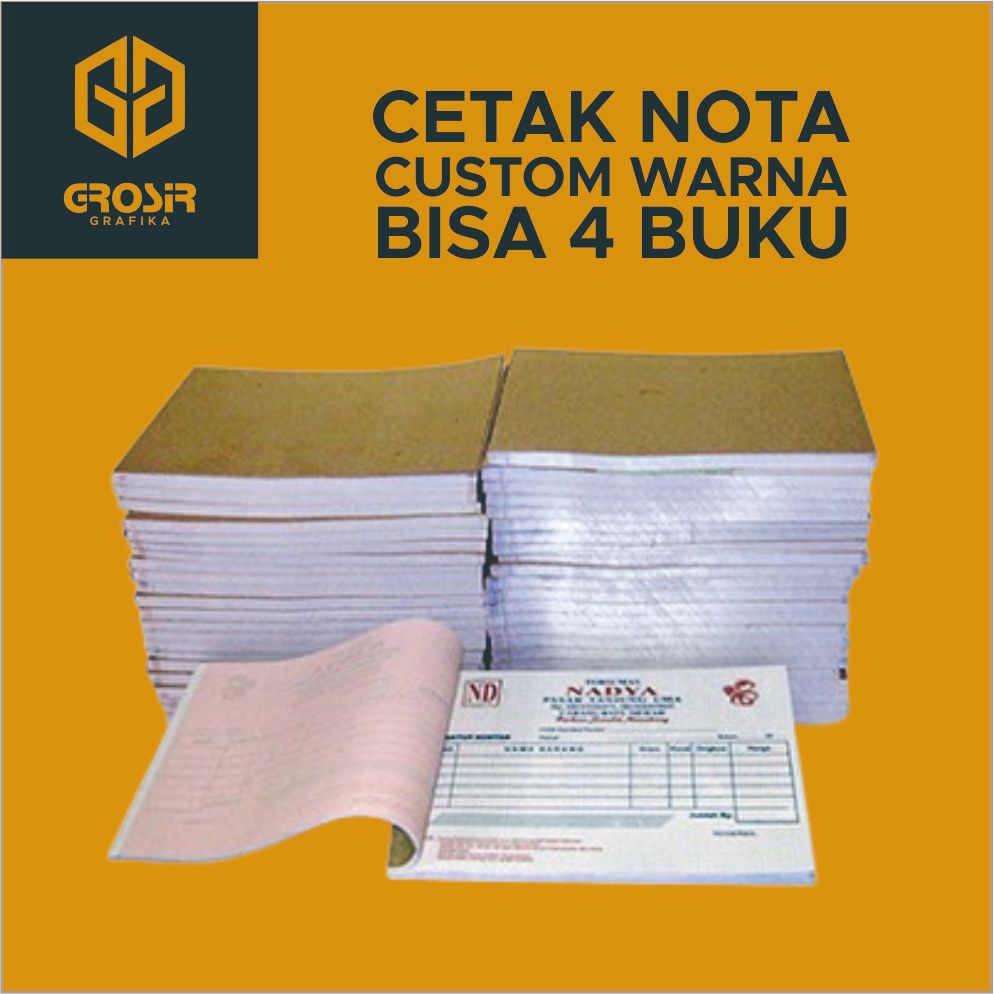 

CETAK NOTA / KWITANSI / FAKTUR / SURAT JALAN WARNA BEBAS 4 BUKU