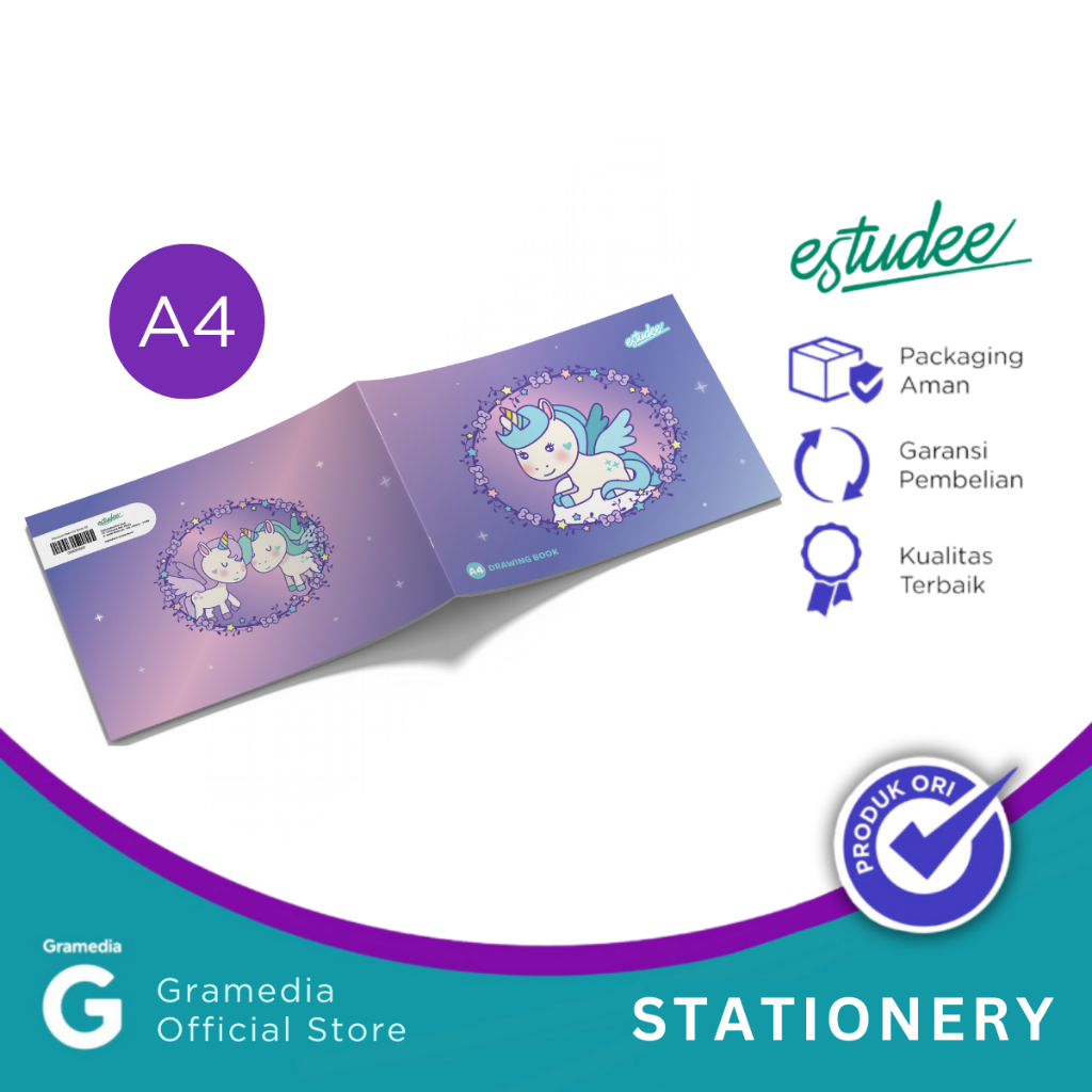 

Estudee Drawing Book A4 K Unicorn