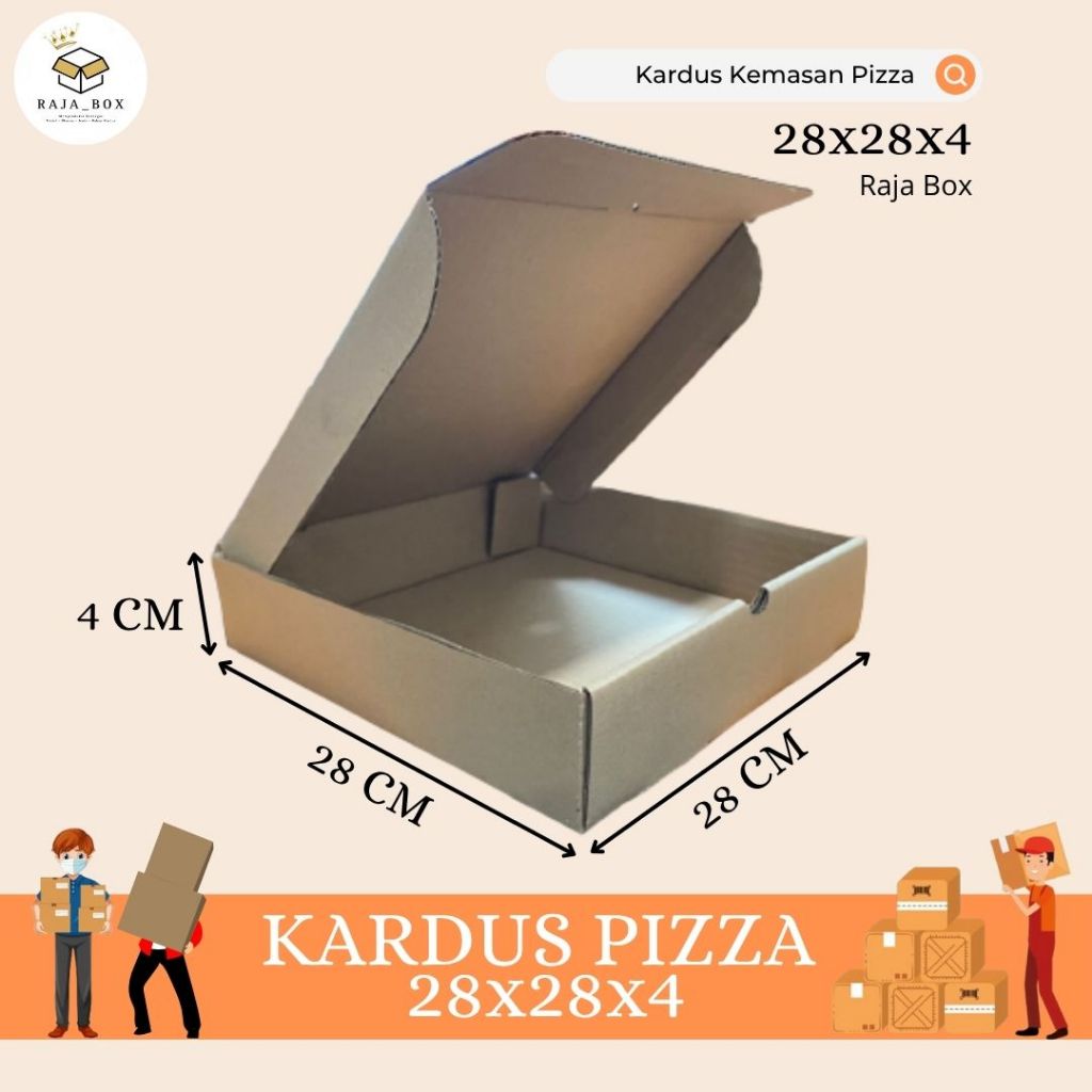 

Kardus Diecut Pizza Polos 28x28x4 Kardus Kamasan Pizza Polos