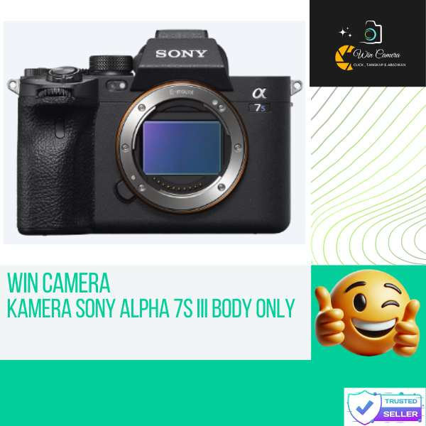 Kamera Sony Alpha 7S III Body Only / Camera Sony / Kamera Mirrorless / Camera Mirrorless