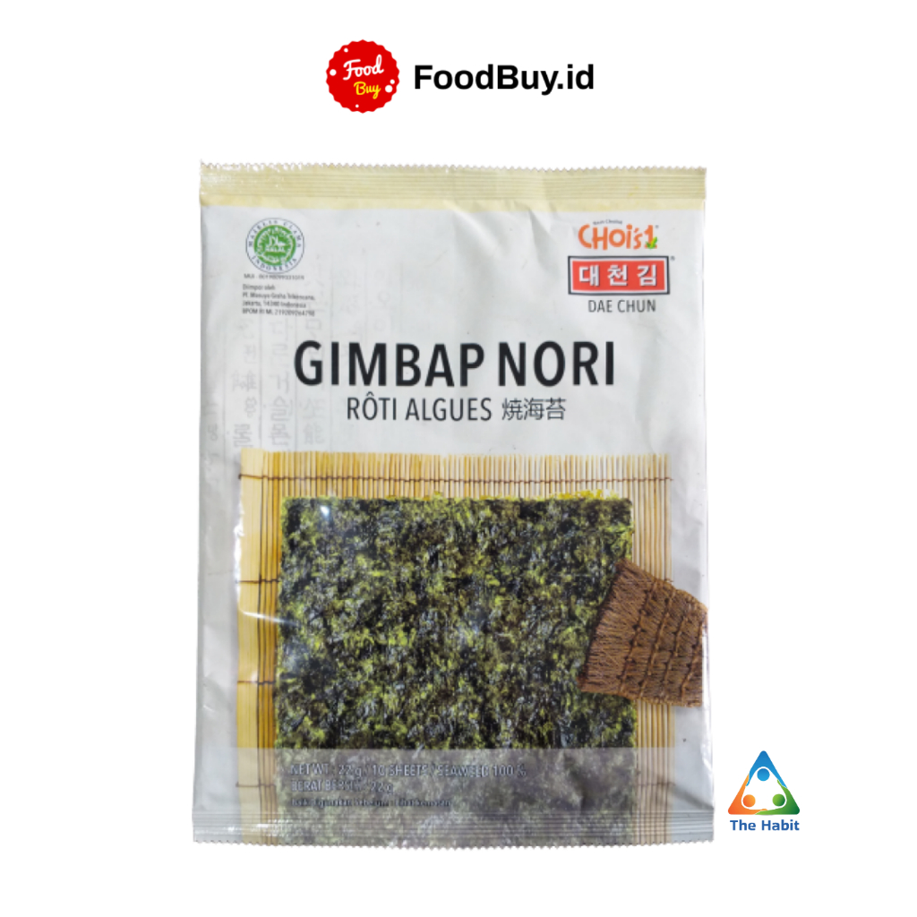 

(The Habit) Dae Chun Gimbab Nori Grade A Sushi 22 gr / Gimbap Nori 50s x 2,5 gr