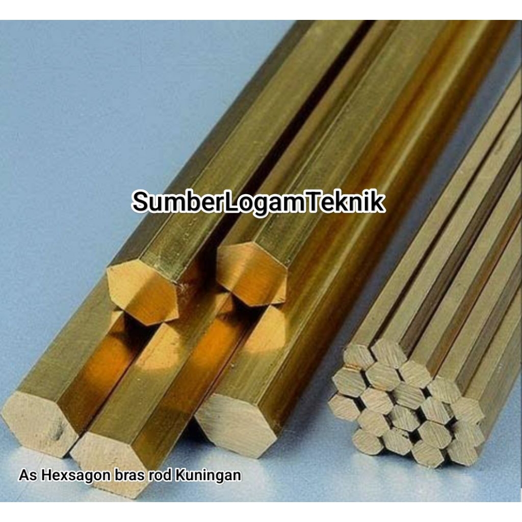 As hexsagon Kuningan 25.4 mm Hexagon Brass rod segi enam / Kuningan asli Hexagonal