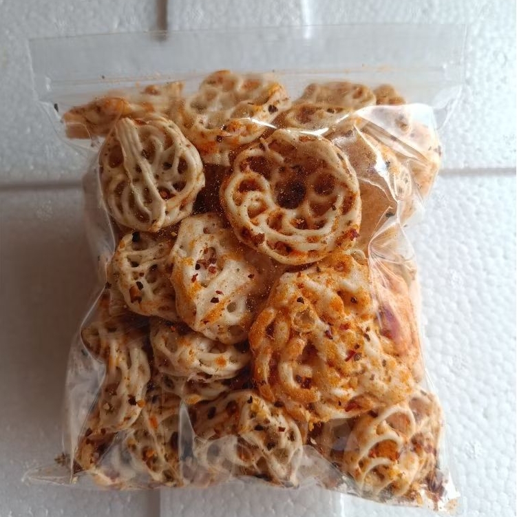 

kerupuk seblak kering sebring mawar 125 gr-kerupuk mawar