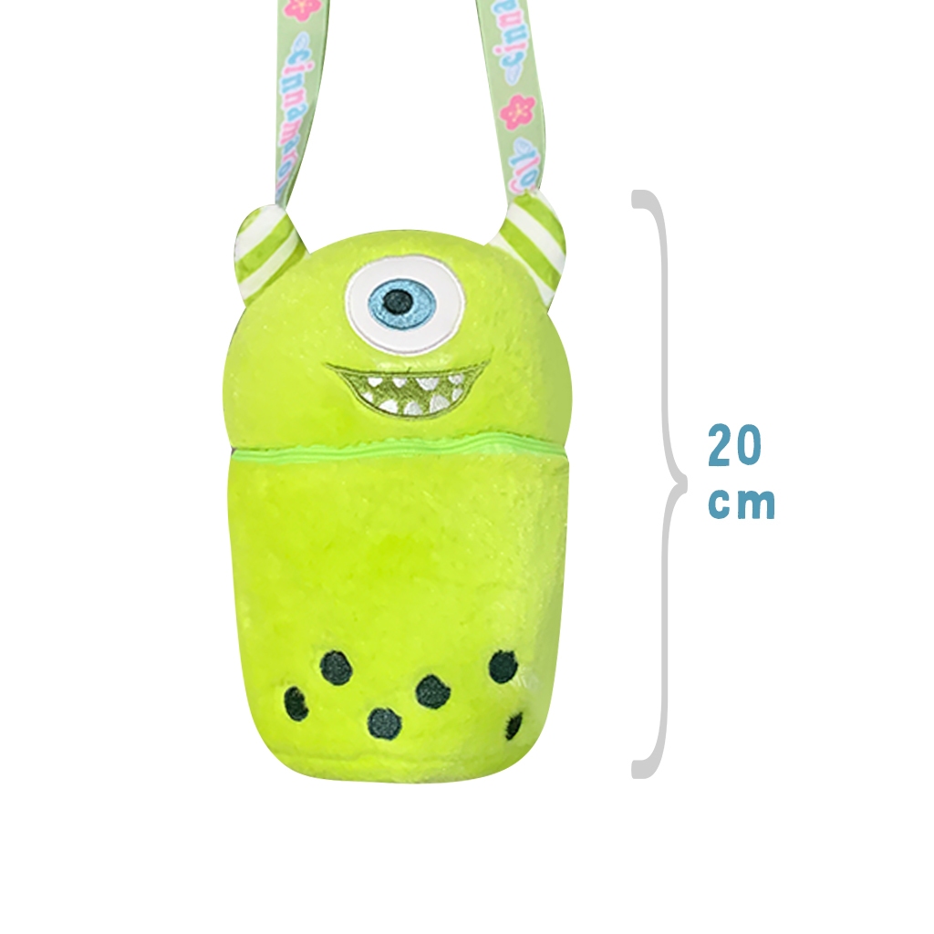 Tas Selempang Mike Wazowski Boba - Tas Boneka Karakter Lucu, Boba & Mike Wazowski