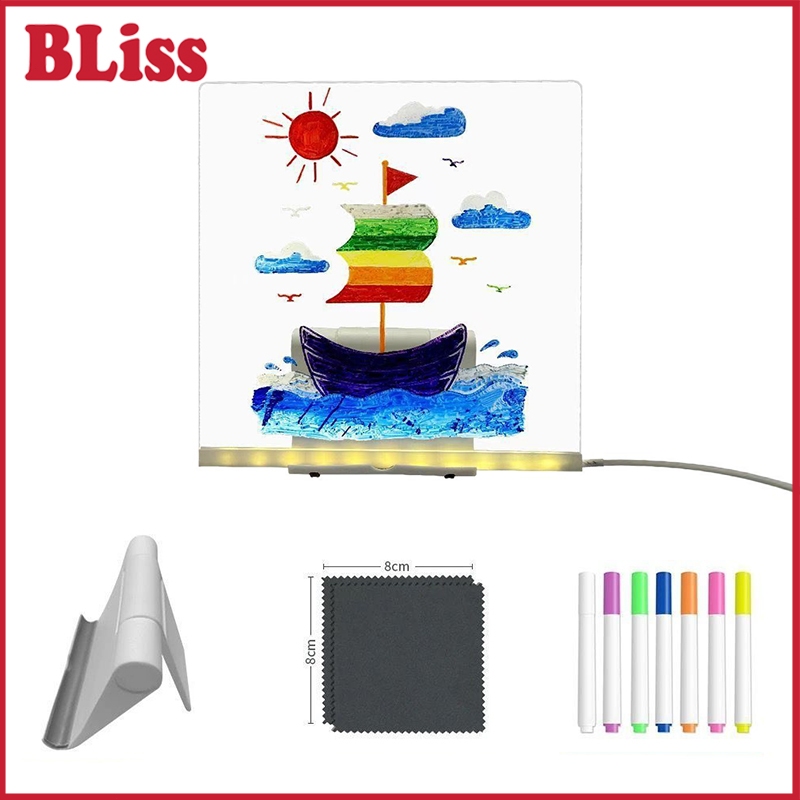 

BLiss Acrylic Planner List LED Aesthetic Akrilik Drawing Papan Lukisan Transparan Board Lampu