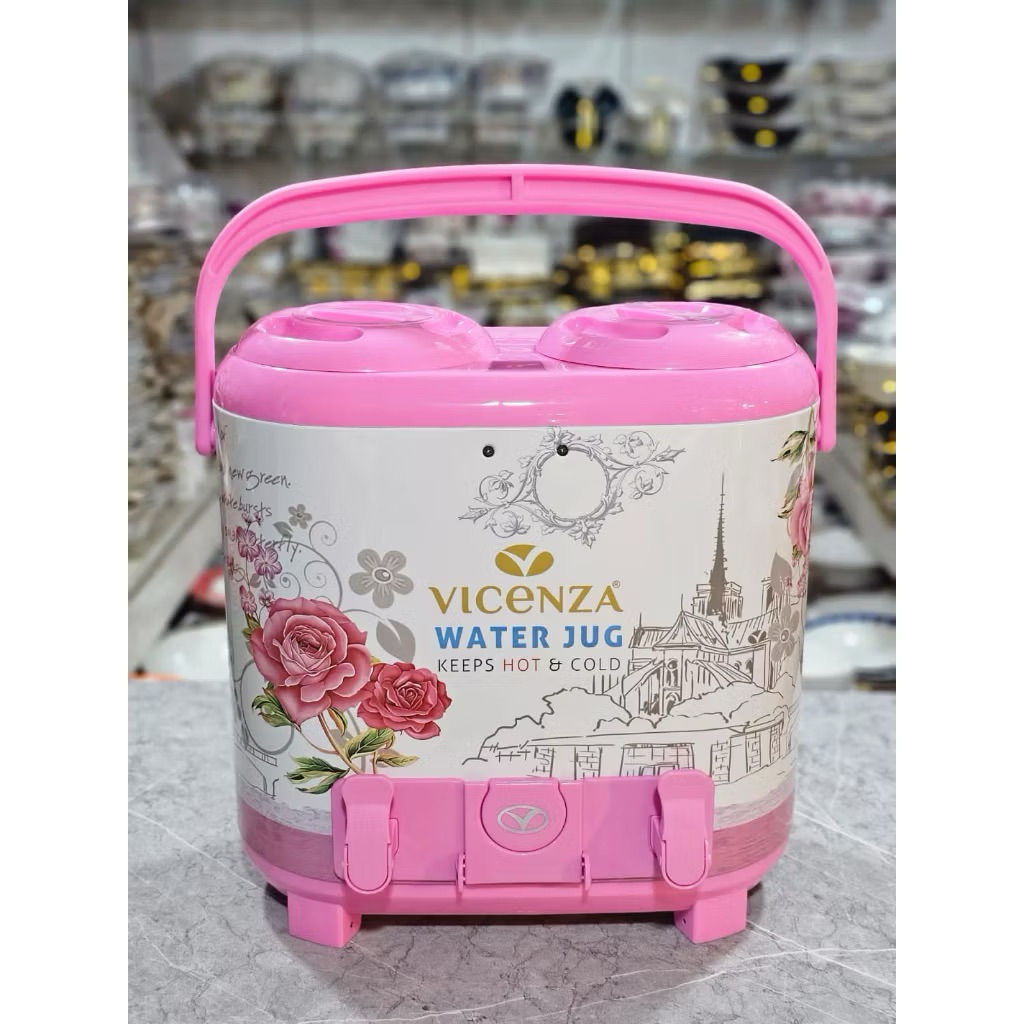 Termos dispenser panas dingin water jug stainless 15 liter vicenza water jug seri kembar