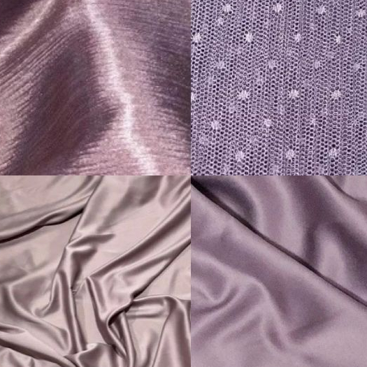 Bahan Kain Armani Silk Purple Lilac 0.5 Meter Tile Dot Plisket Bridesmaid Murah Lengkap Songket