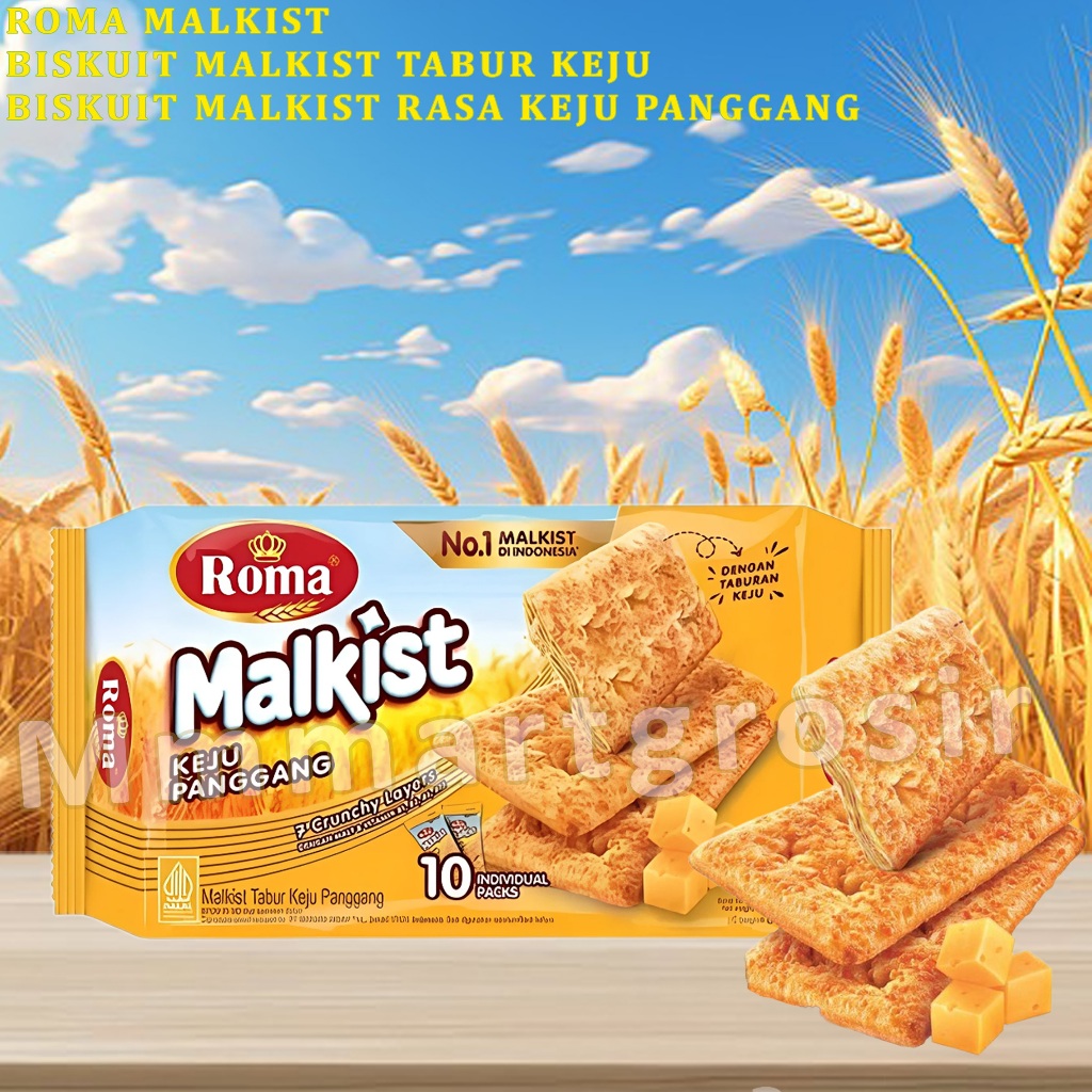 

Biscuit Roma Malkist / Biskuit Malkist / Biskuit Tabur Keju Panggang / 110gr