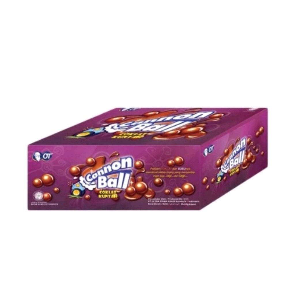 

1 box cannon ball isi 24 permen coklat candy permen murah