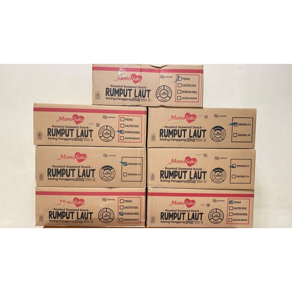 

Rumput laut mama suka 1 karton 40pcs (2 x 4,5gr)