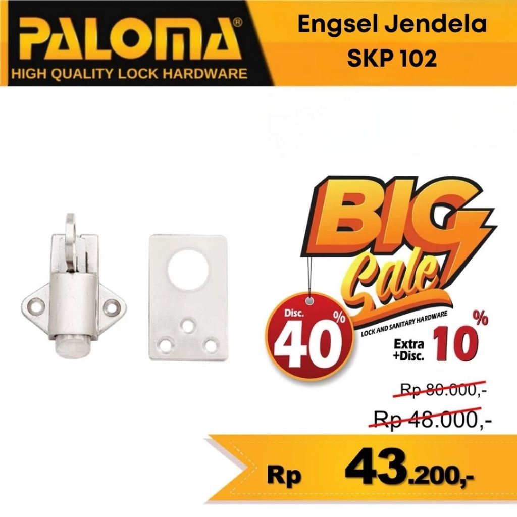 Kunci Slot Jendela Paloma SKP 102 Spring Knive