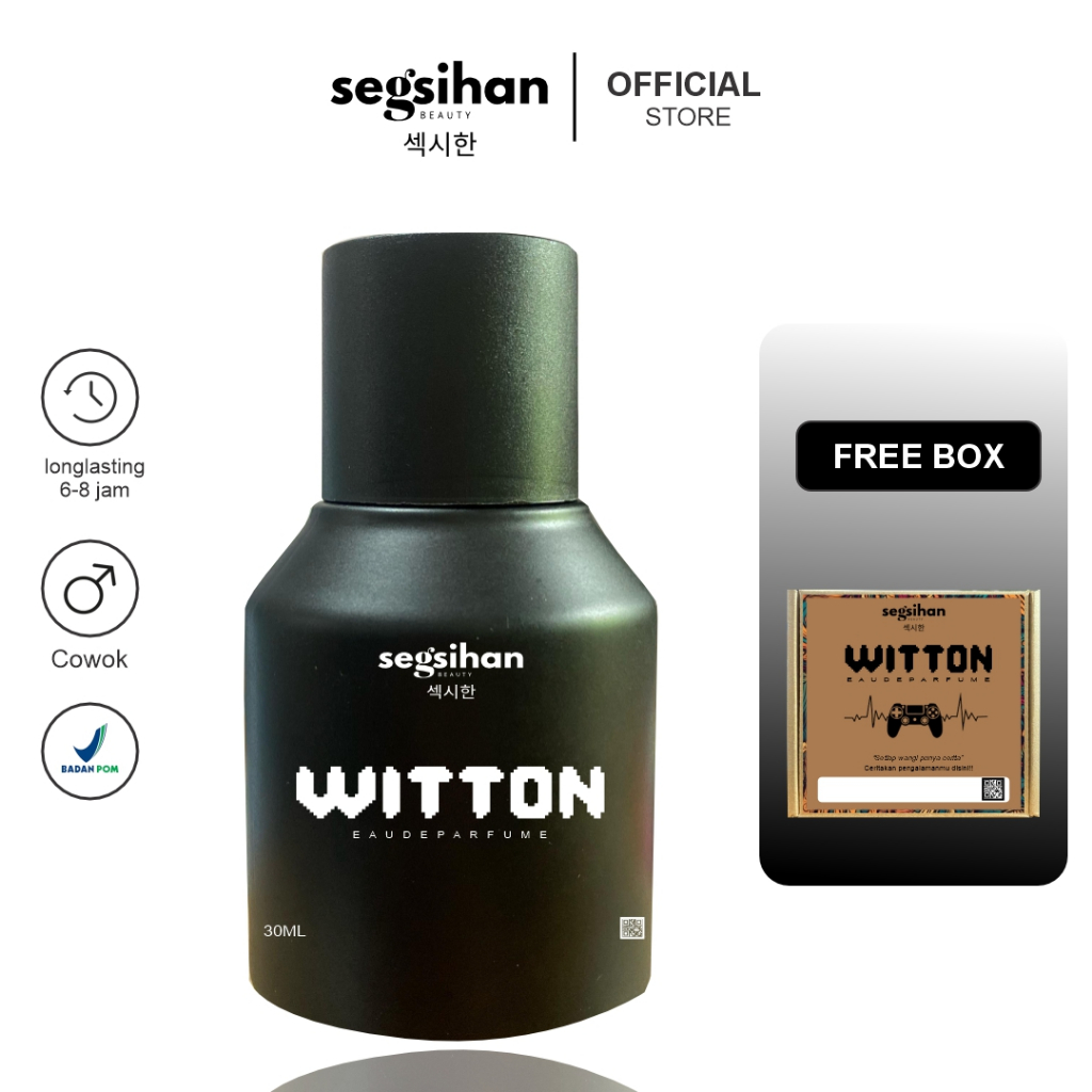 Parfum Cowok Gamer WITTON 30ml | Wangi Elegan & Mysterious | Cocok untuk Push Rank, Live Stream