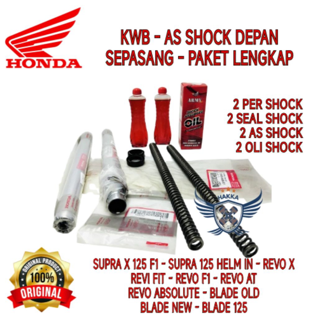 KWB ORIGINAL PAKET KOMPLIT AS SHOCK HONDA SUPRA X 125 F1, AS SHOCK HONDA SUPRA 125 HELM IN, AS SHOCK