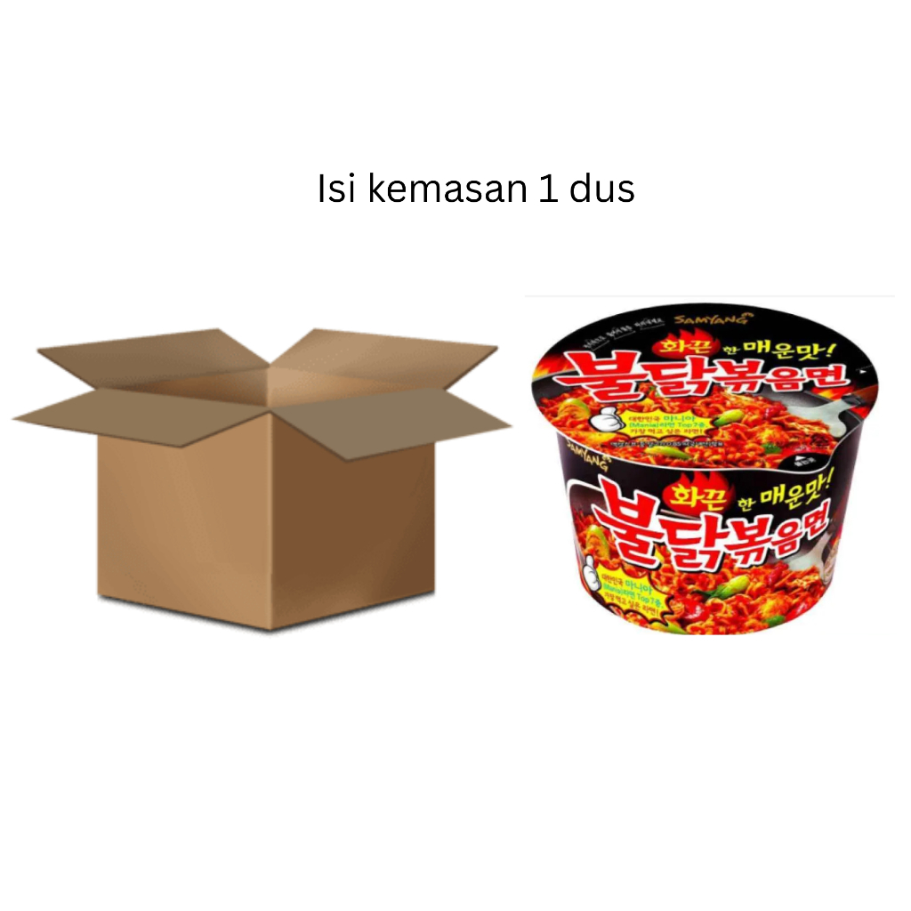 

SAMYANG Mie Instan Goreng Pedas Ayam – Level Pedasnya Juara! (Cup 105g)