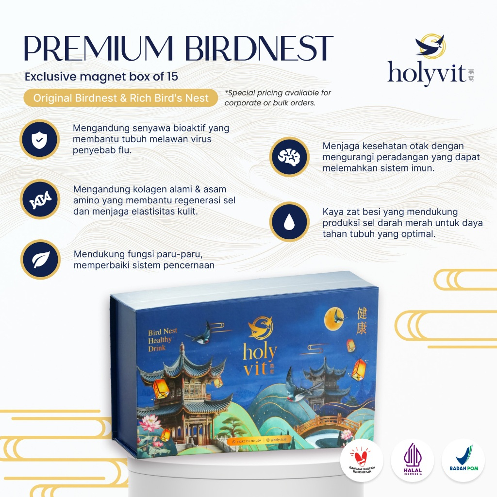 

HOLYVIT Premium Hampers Sarang Burung Walet - 15 x 100ml