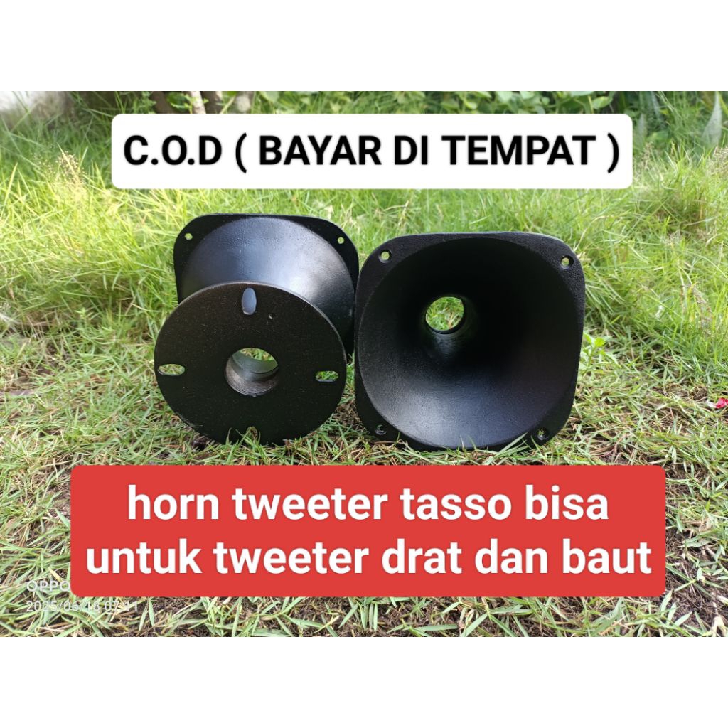horn tweeter Tasso ukuran 15x15 box tasso bahan aluminium cor/diral bisa drat dan baut