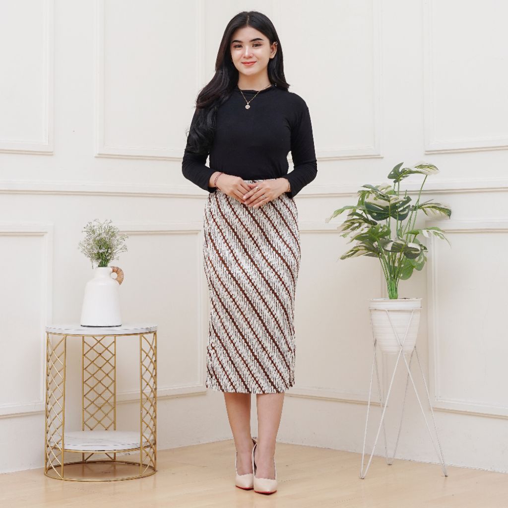 Rok Batik Plisket 7/8 Motif Parang Allsize