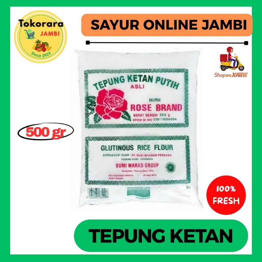 

Tepung Ketan Rose Brand 500gr-tokorara.jambi