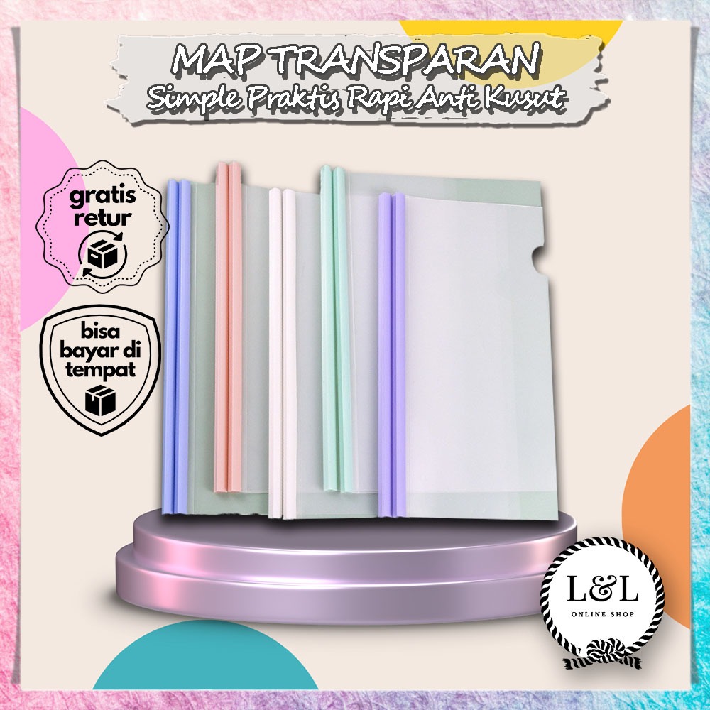 

Map Transparan Arsip Dokumen Simple Kuat Multifungsi Map L Folder Geser Warna Pastel Map Sliding A4 Efisien