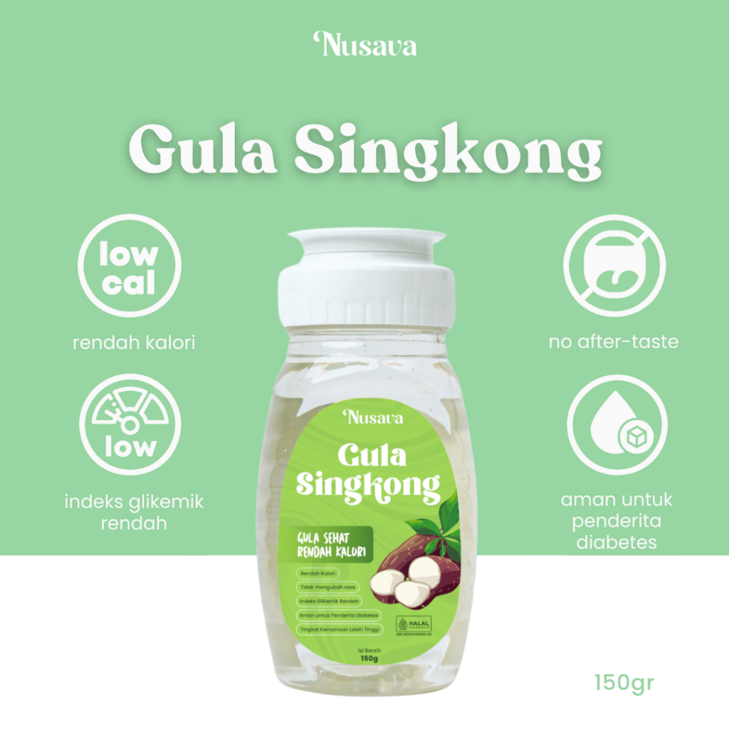 

Gula Singkong Cair Nusava - Pemanis Alami Rendah Kalori - Natural Sweetener - 150gr (100ml)