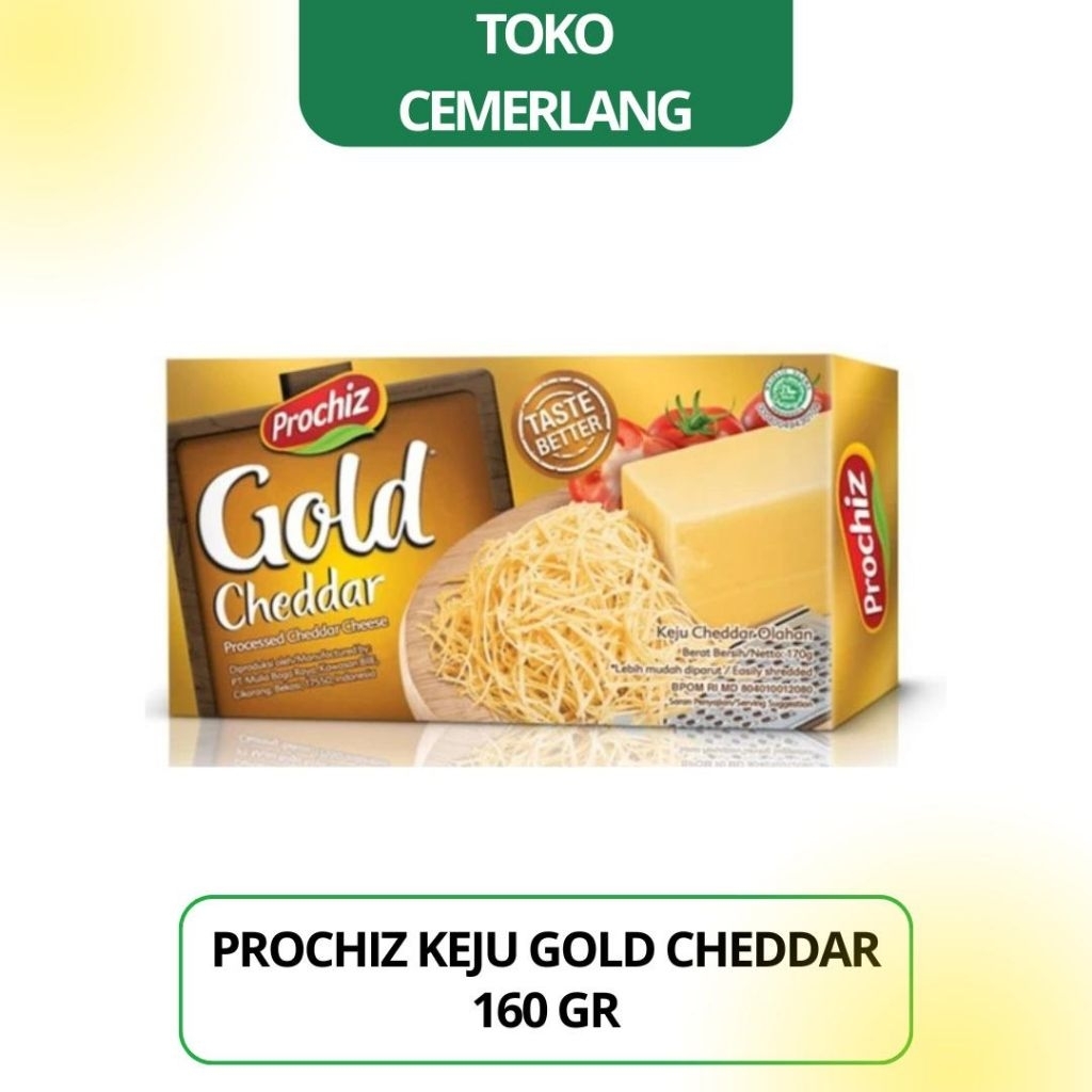 

Keju Gold Cheddar Prochiz 160 gr