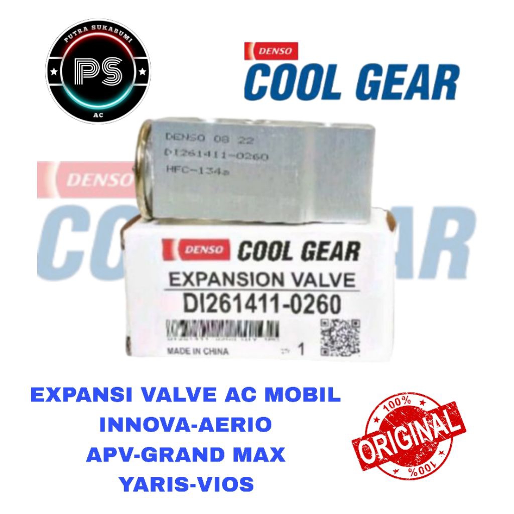 EXPANSI VALVE EXPANSION AC MOBIL INNOVA APV AERIO GRAN MAX YARIS VIOS ORIGINAL DENSO COOLGEAR