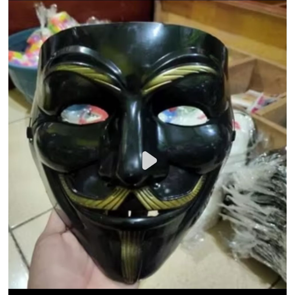 Topeng hacker anonymous/topeng murah/topeng anak/mainan topeng/topeng seram badut/topeng vendetta