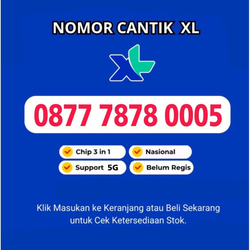 Nomor XL Cantik Kartu Perdana Nomer XL Rapih minimalis