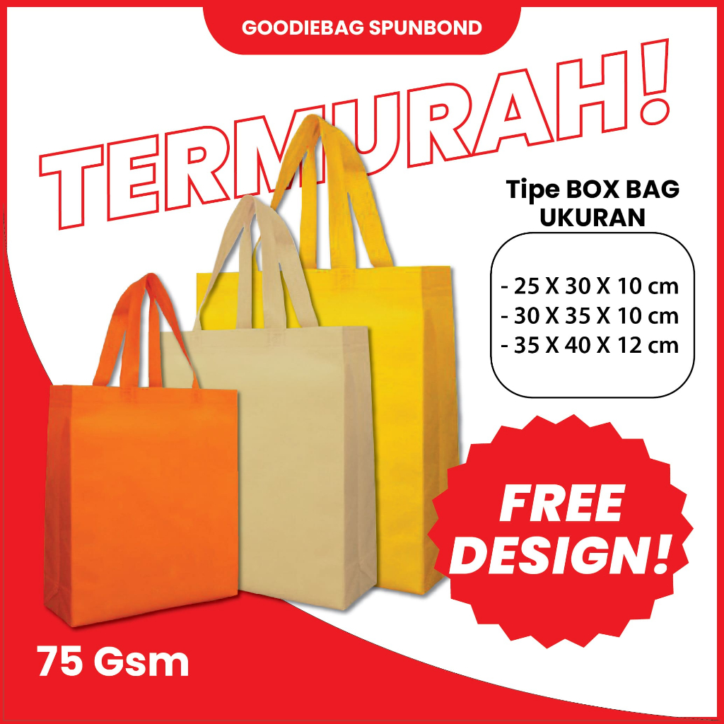 

Goodiebag Tas souvenir seminar / Event / Kemasan produk| Tipe BoxBag Dengan Sablon | ukuran 25X30cm, 30X45cm, 35X40cm
