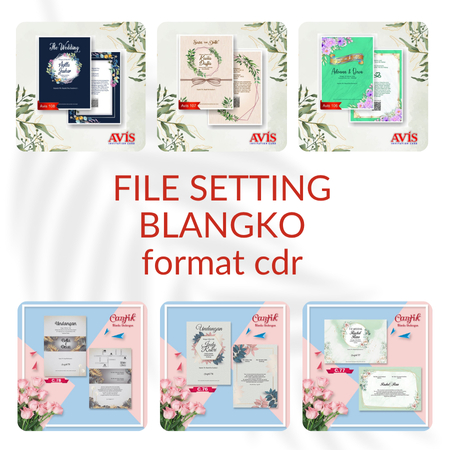 (SA0085) File Setting Blanko Undangan  Lengkap Format CDR CorelDraw