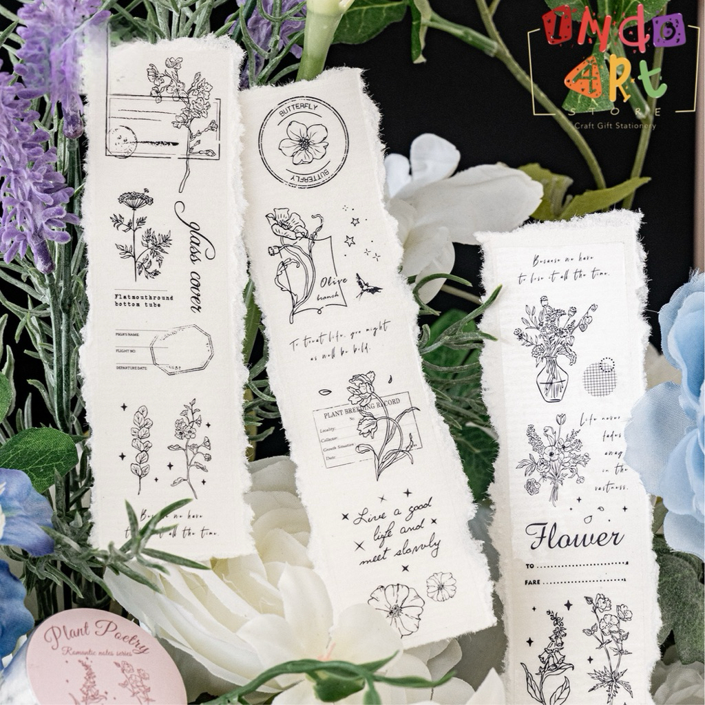 

(IAS) Washi Tape Sticker Roll PET Deco Baking Pet Cat Jellyfish Journal Food Animal Candle light Party Plant Retro Dark Black White Fairy PET