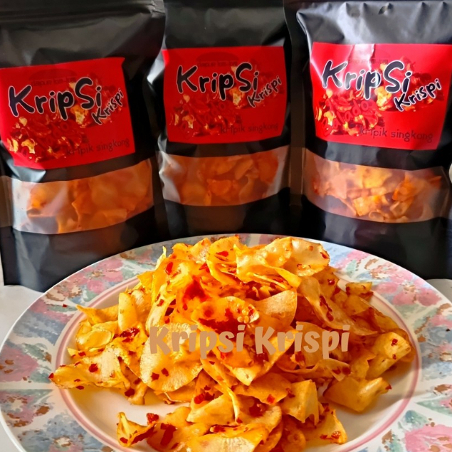 

Keripik Singkong 100% cabai asli - Balado Pedas 80gr - KripSi Krispi
