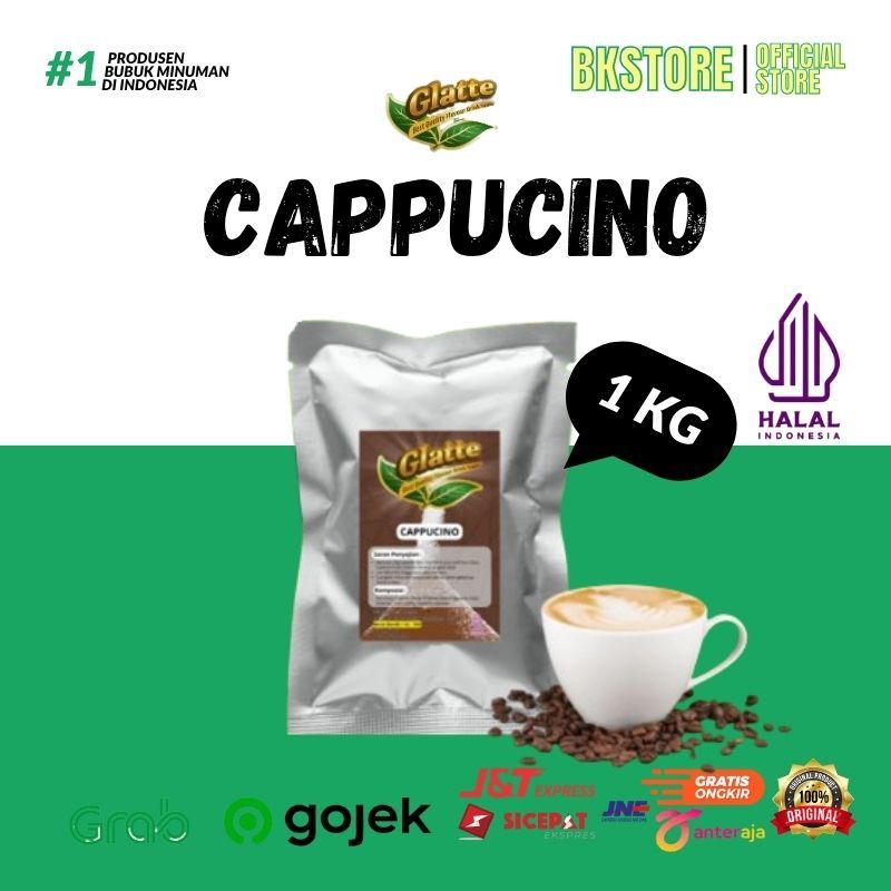 

Powder Glatte Rasa Cappucino / Bubuk Rasa Cappucino 1kg / Powder Drink Glatte Mixed Sugar Rasa Cappucino