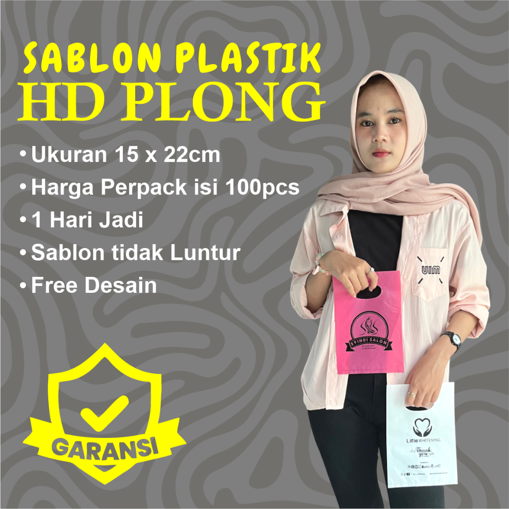 

Plastik Sablon Custom 100 Pcs HD Plong 15x22 cm FREE DESIGN, Plastik Murah, Plastik Custom, Plastik COD, Plastik HD Plong, Plastik Murah