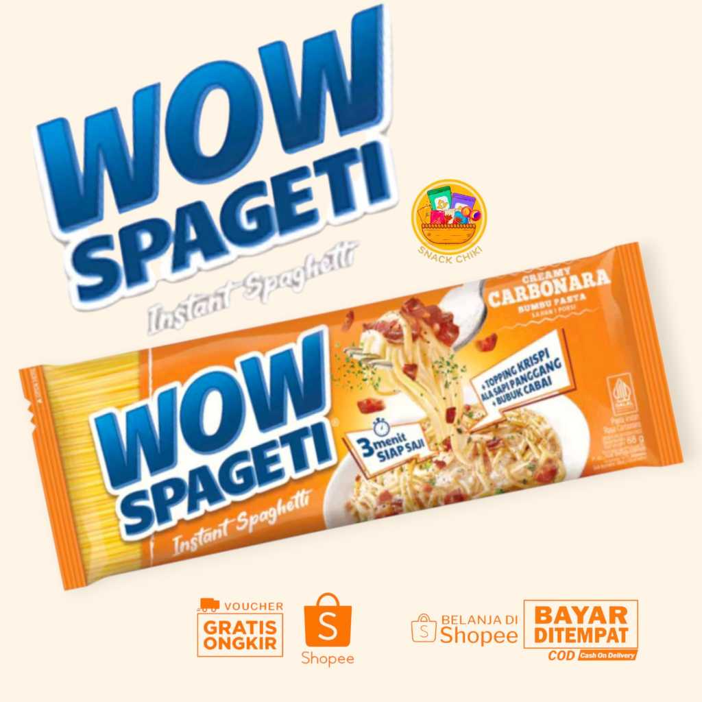 

WOW SPAGETTI CREAMY CARBONARA (Spicy Garlic Bumu Pasta) HARGA PER 2 PCS