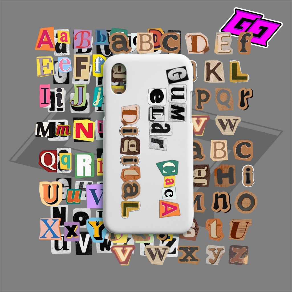 

STIKER PACK ALFABET A - Z STIKER DEKORASI STIKER ESTETIK KOPER TUBLER