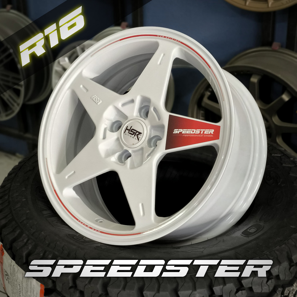 Velg Racing R16 Vinfast Binguo Raize - HSR SPEEDSTER RING 16 4x100 White - HSR OFFICIAL STORE