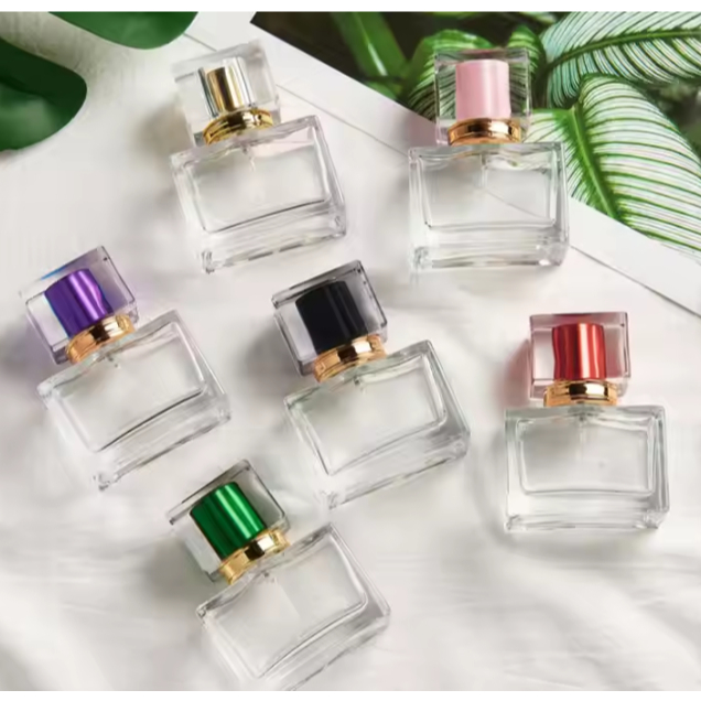 Botol Kaca Parfum Bening Transparan, Botol Semprot Portabel 30Ml Mewah untuk Parfum