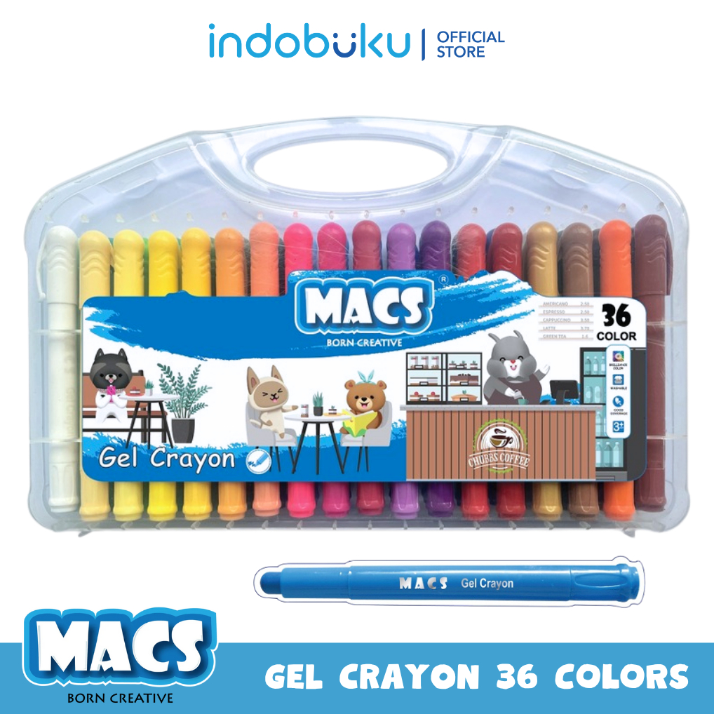 

MACS Gel Crayon 36 Colors / Krayon Macs Premium 36 Warna